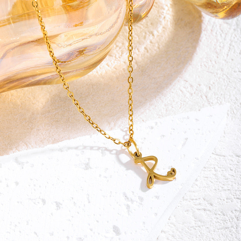 Elegant English Letter Initial Necklace for Women