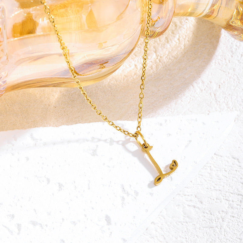 Elegant English Letter Initial Necklace for Women