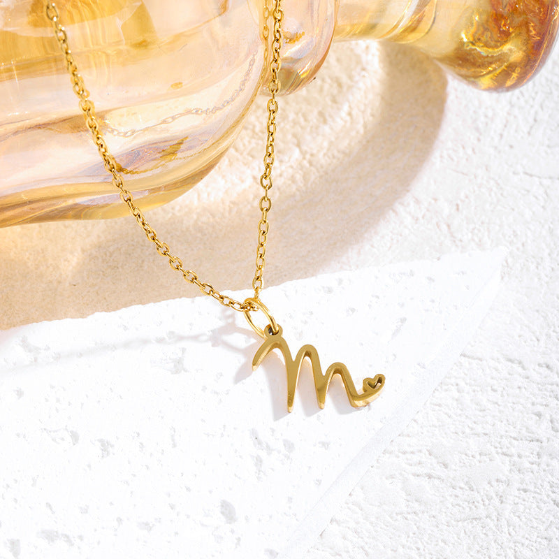 Elegant English Letter Initial Necklace for Women