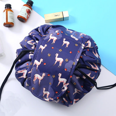 Viral Printed Large Capacity Drawstring  Cosmetic Storage Bag