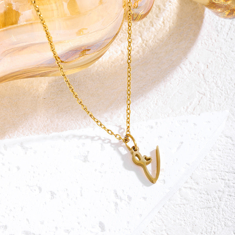 Elegant English Letter Initial Necklace for Women
