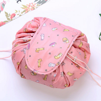 Viral Printed Large Capacity Drawstring  Cosmetic Storage Bag