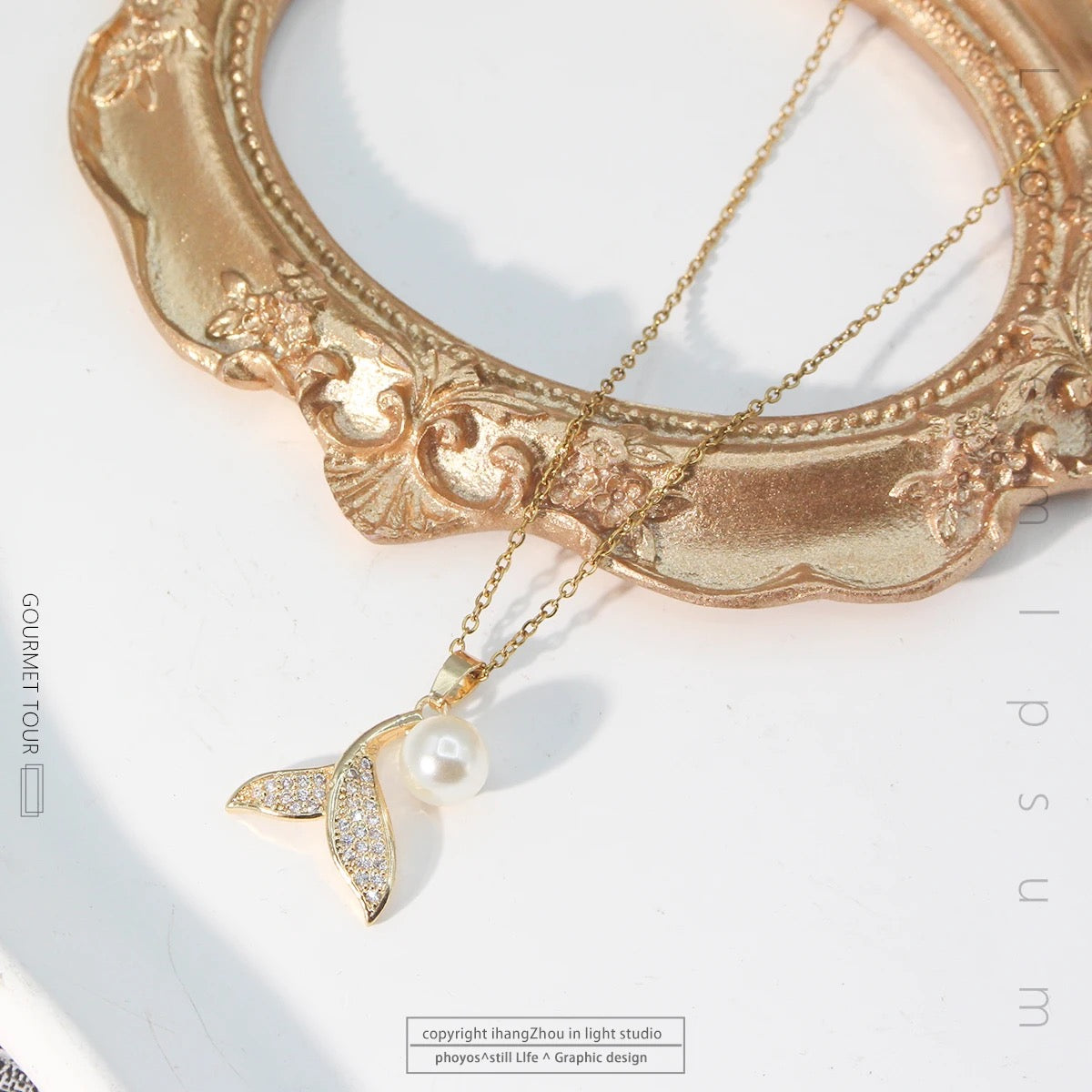 Pearl Fish Tail Pendant