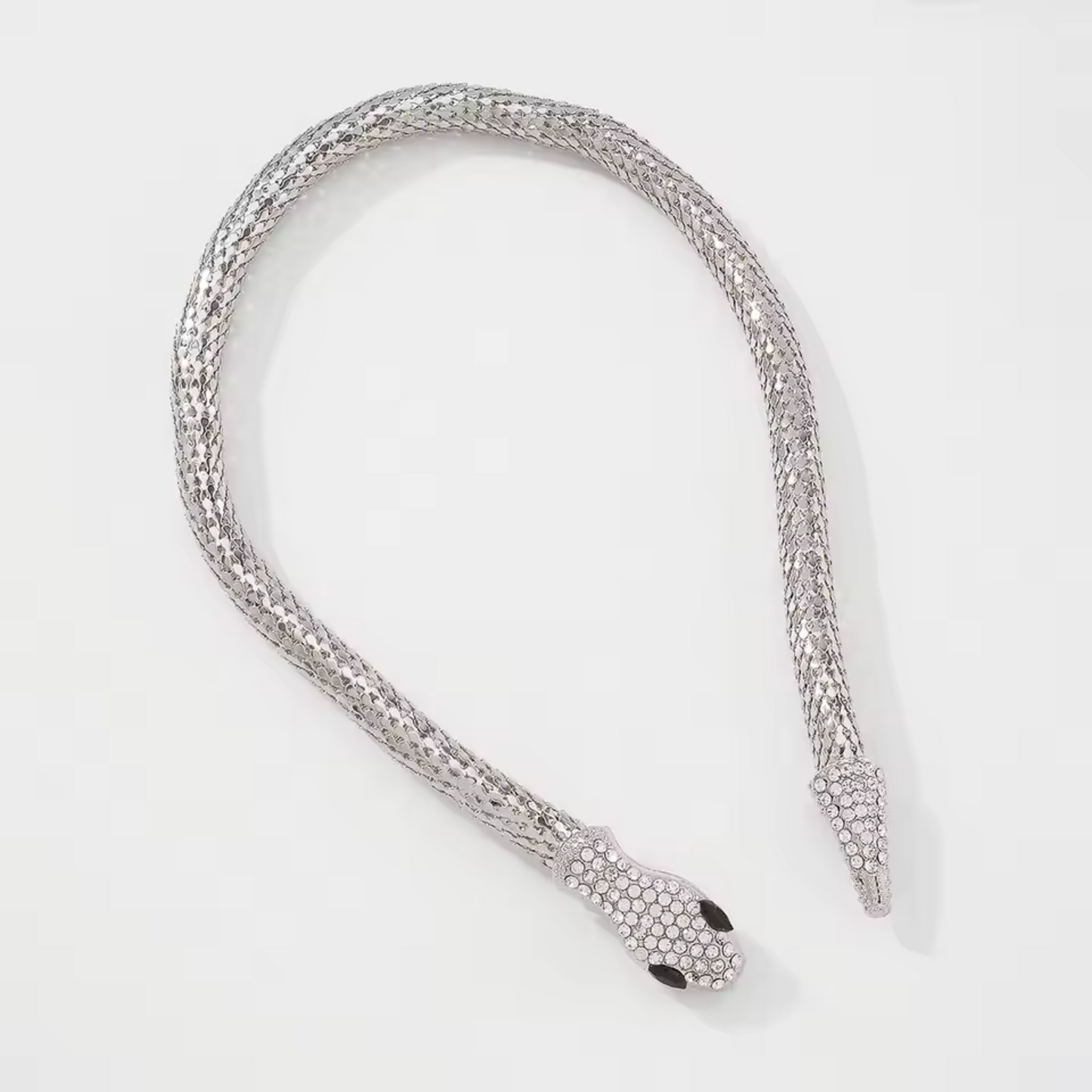 Serpent Spell: Studded Snake Choker Necklace (Gold)
