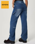 Embroidered Straight Leg Jeans - Medium (28)