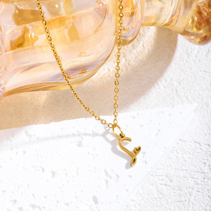 Elegant English Letter Initial Necklace for Women