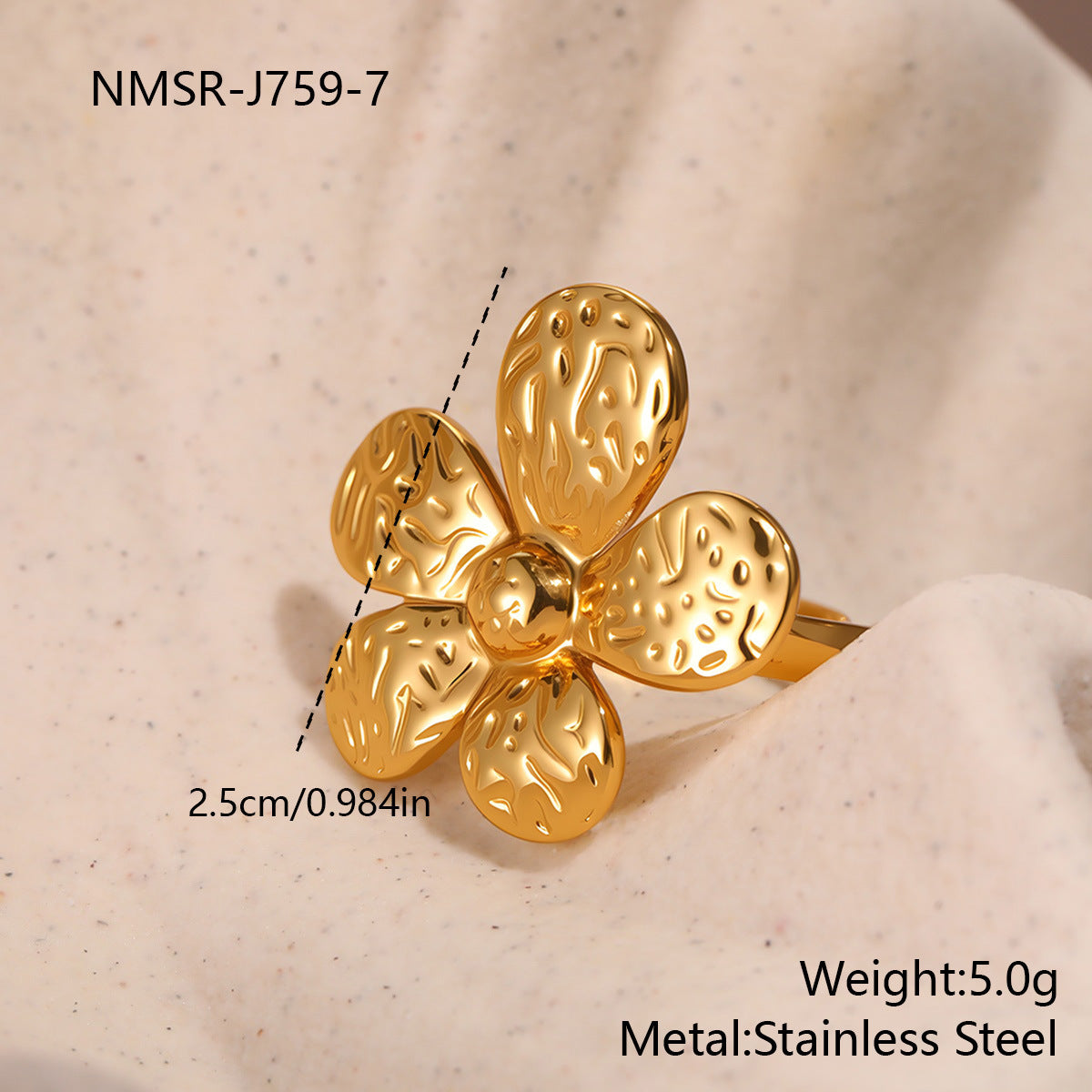 Floral Geometry Open Cuff Bracelet