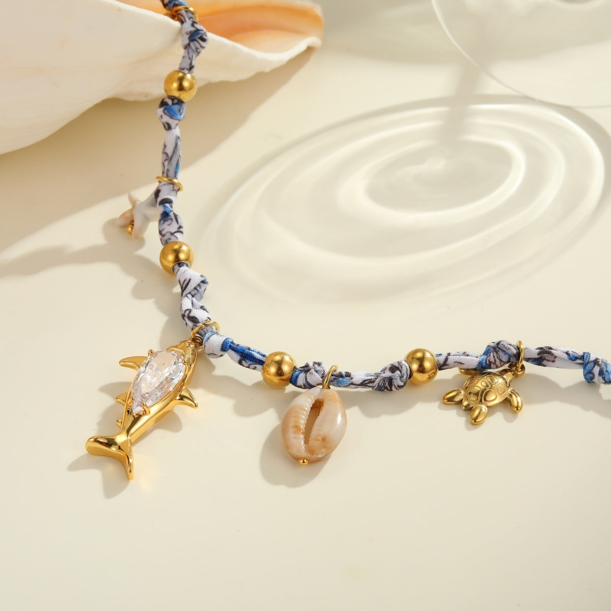 Handwoven Starfish & Shell Rope Necklace – Vacation Edit