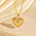 Diamond-encrusted Heart Necklaces