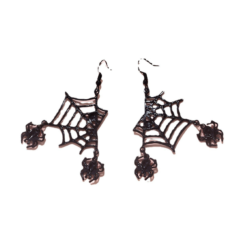 Gothic Spider Web Earrings