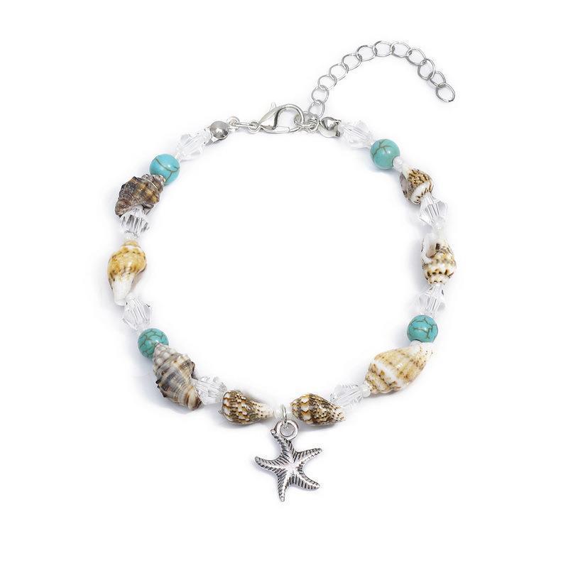 Turquoise Starfish Shell Bracelet
