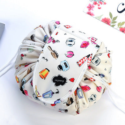Viral Printed Large Capacity Drawstring  Cosmetic Storage Bag