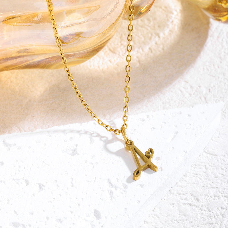 Elegant English Letter Initial Necklace for Women