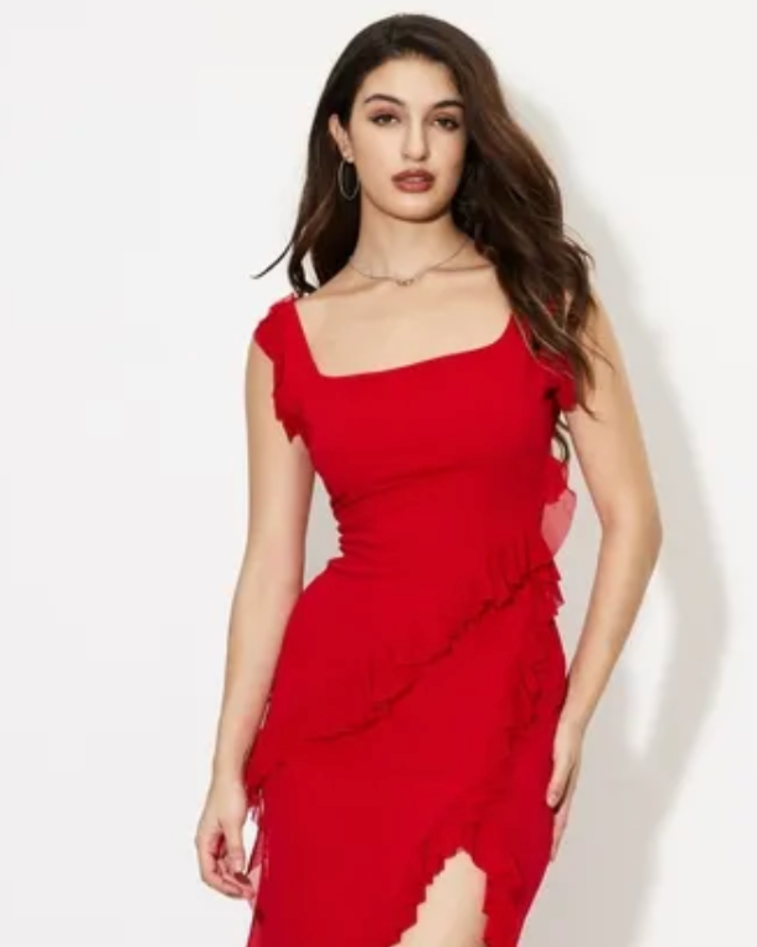 Savana Ruffle Bodycon Dress - Medium