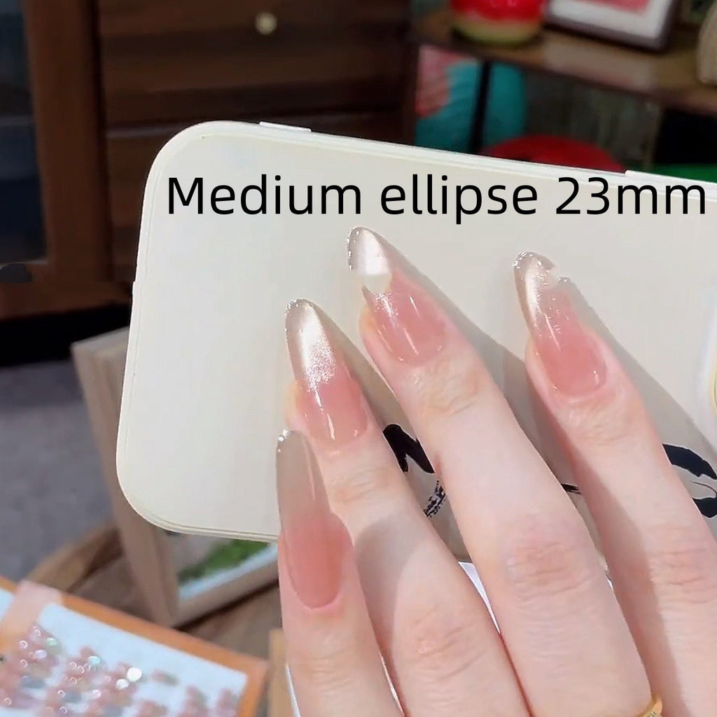 Advanced Nude Cat Eye Acrylic Nails