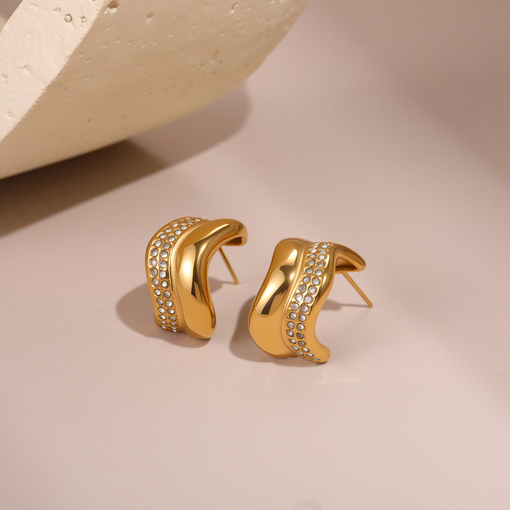 Luxe Minimal Diamond Stud Earrings