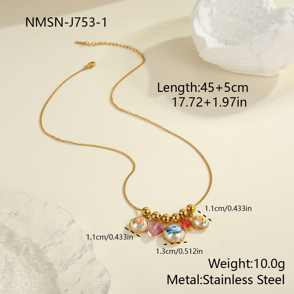 Vintage Sunflower Flower Stainless Steel Necklace