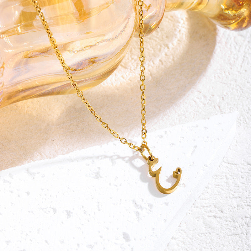 Elegant English Letter Initial Necklace for Women