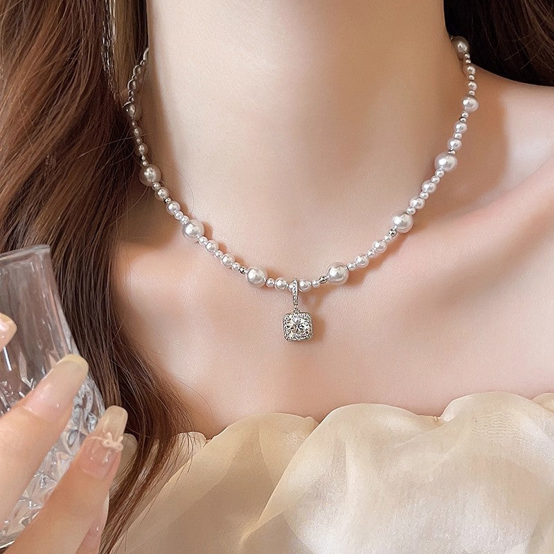 Refined Pearl Chain Necklace