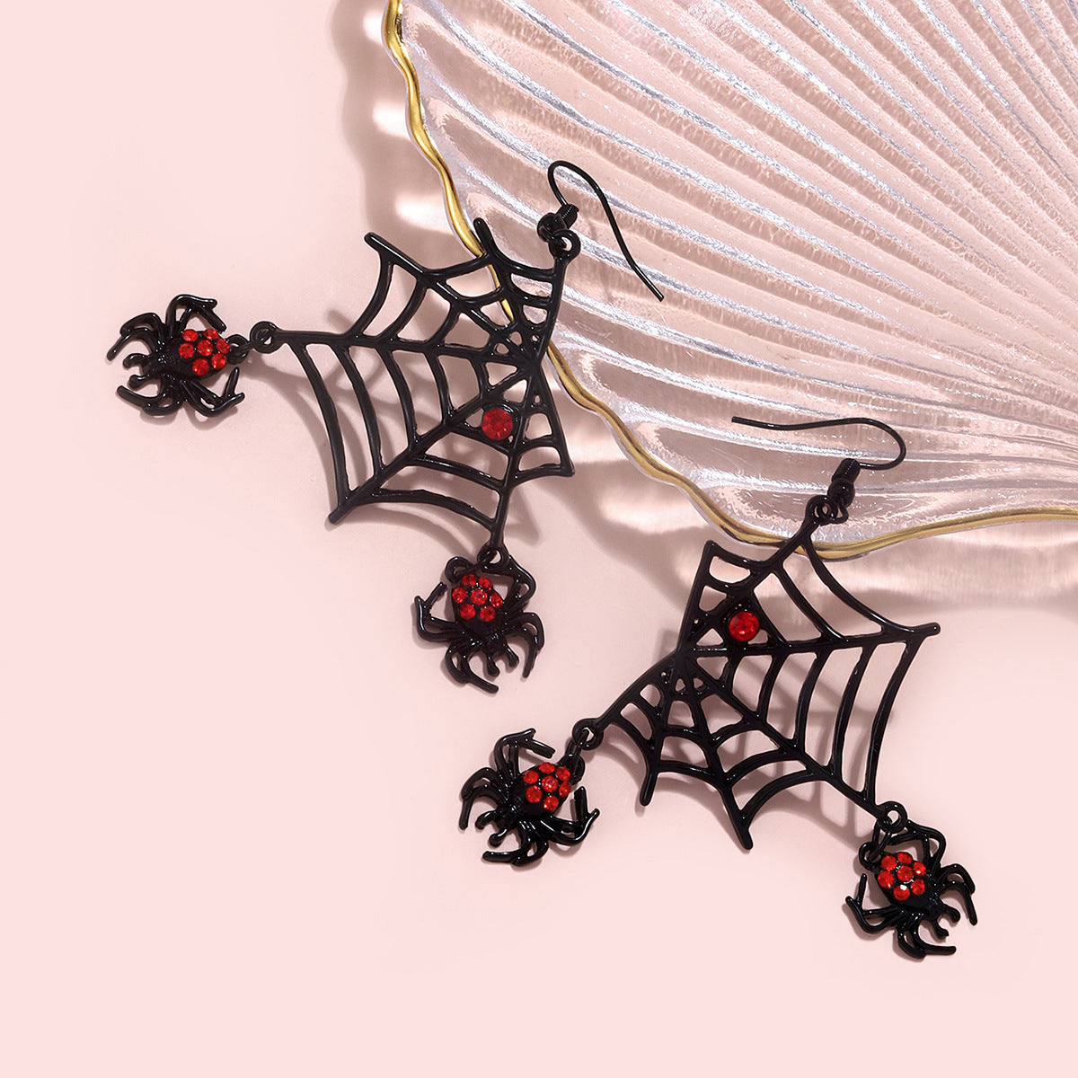 Gothic Spider Web Earrings
