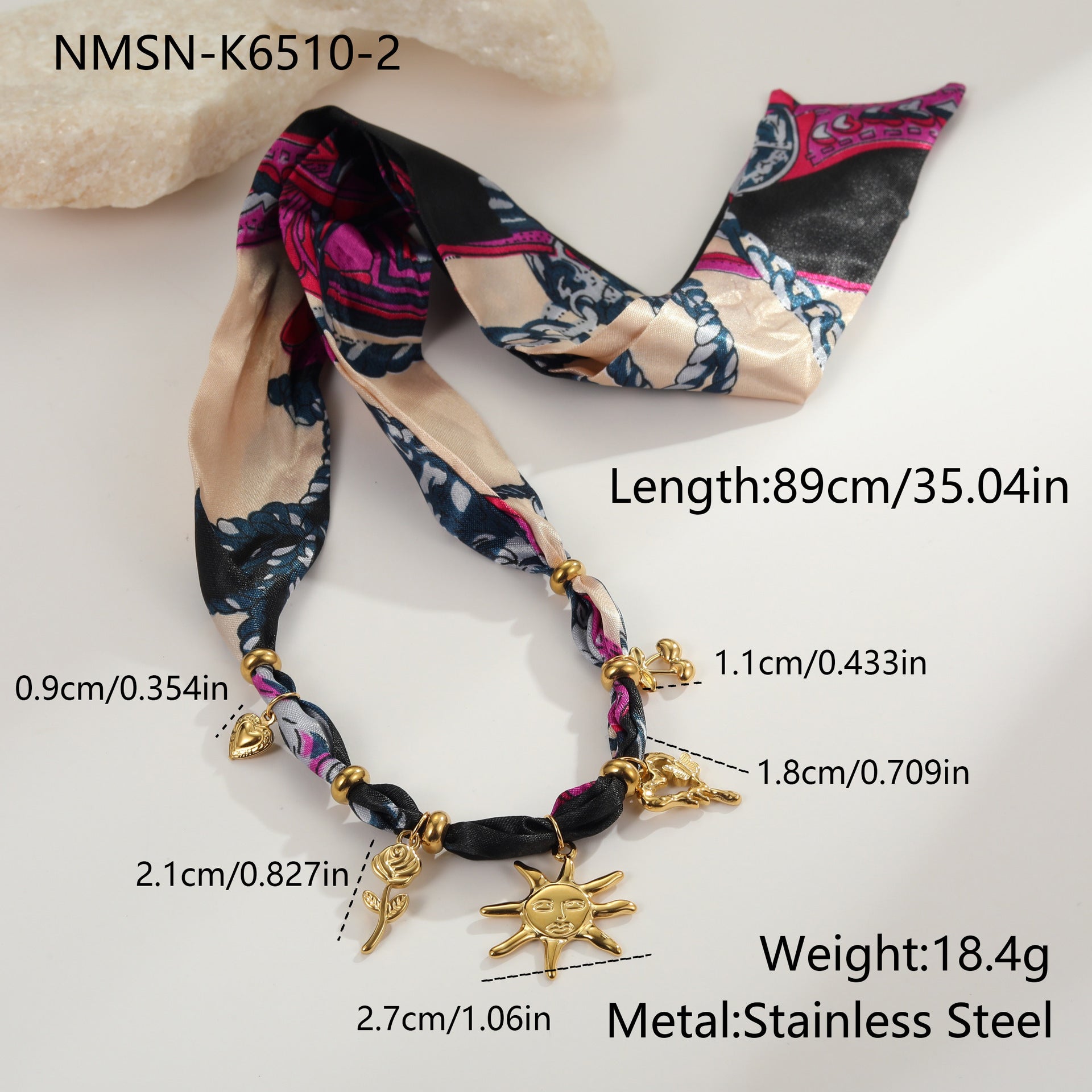 Golden Sun Bandana Necklace