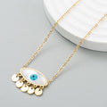 Blue Shell Evil Eye Necklace
