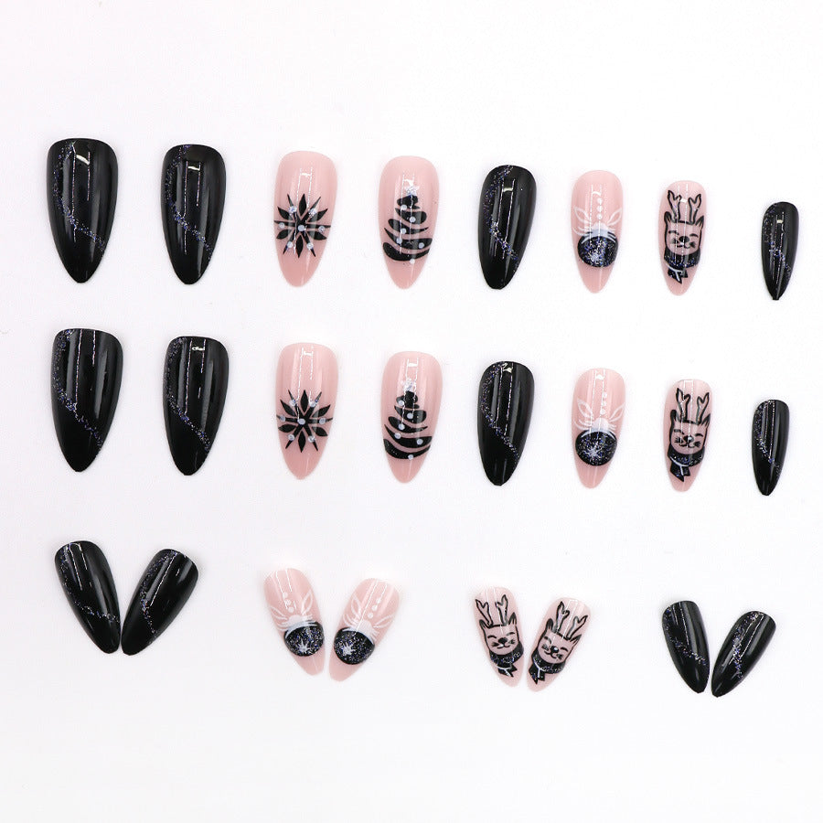 Blue Black Night Sky Nail Sticker press on nails