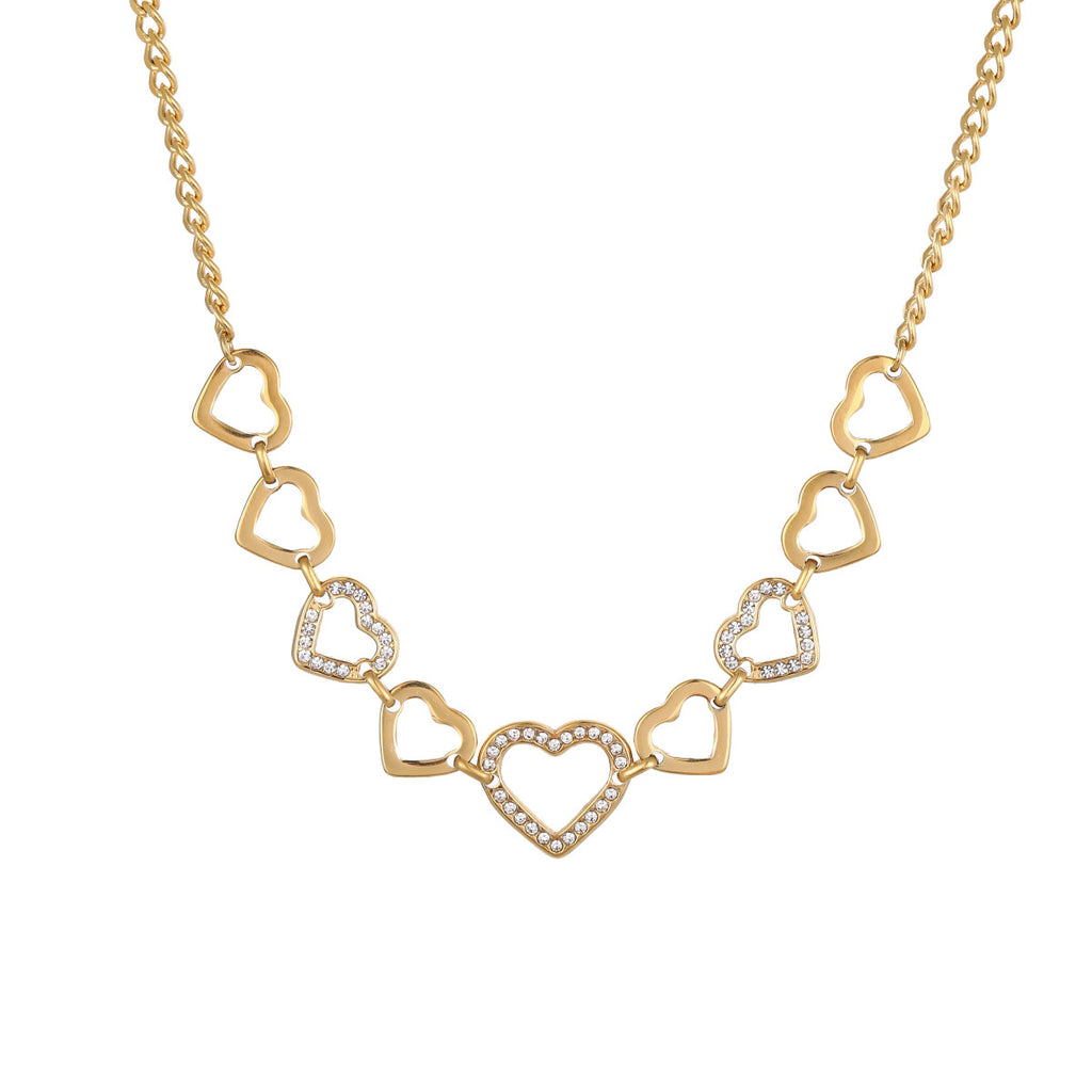 Minimal Titanium Steel Heart Clavicle Chain Necklace