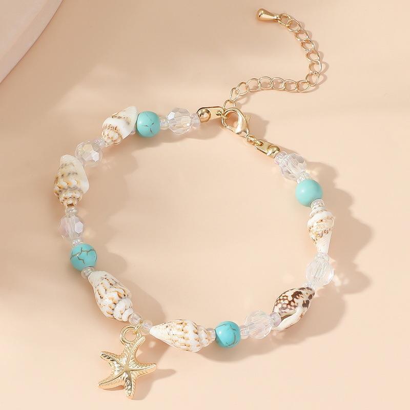 Turquoise Starfish Shell Bracelet