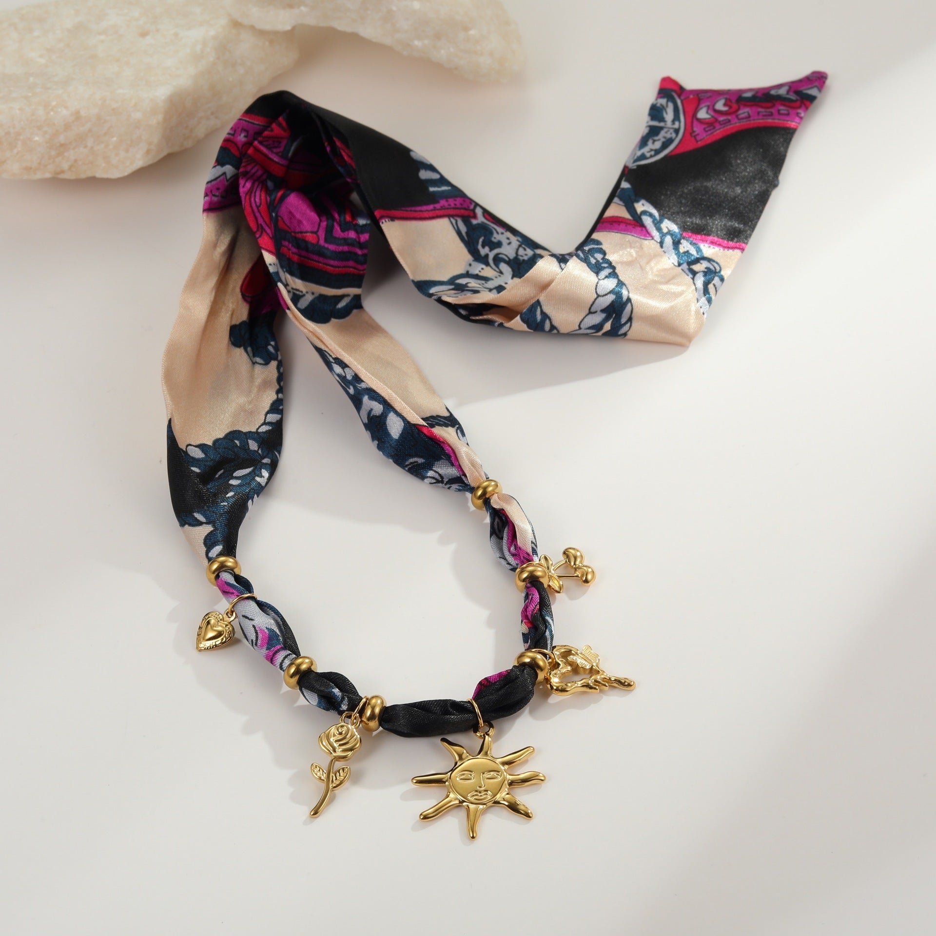 Golden Sun Bandana Necklace