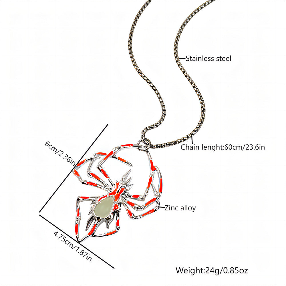 Glow-in-the-Dark Spider Necklace | Miss Melodrama