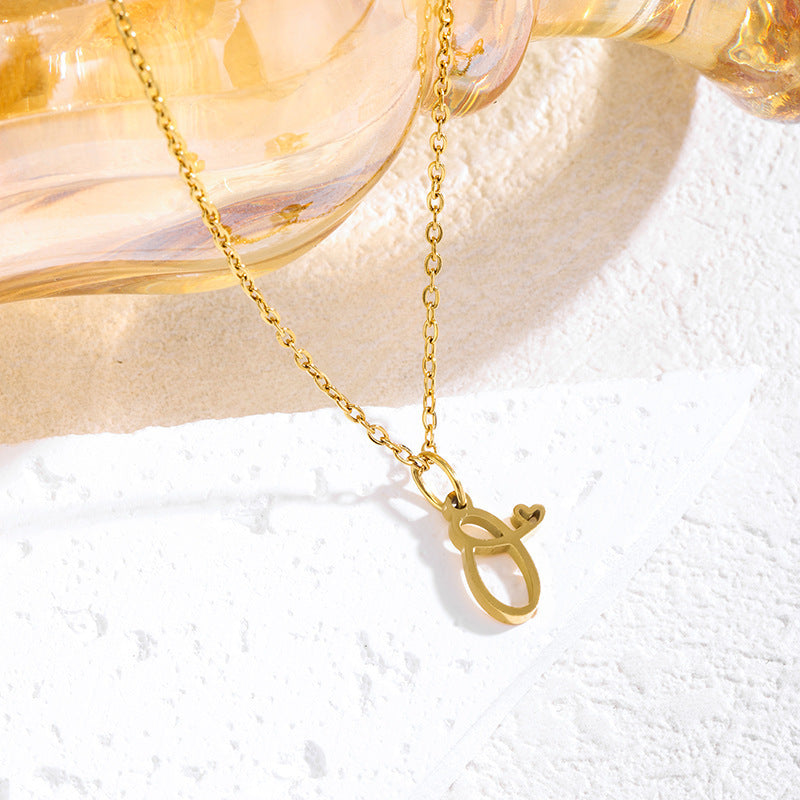 Elegant English Letter Initial Necklace for Women