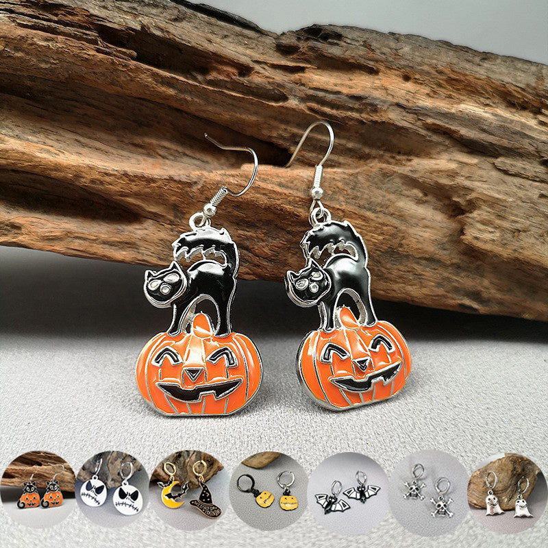 Spooky Trio Cartoon Earrings