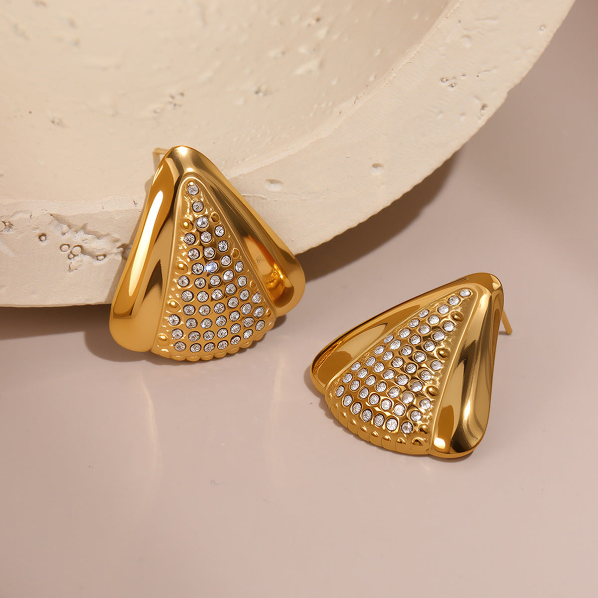 Luxe Minimal Diamond Stud Earrings