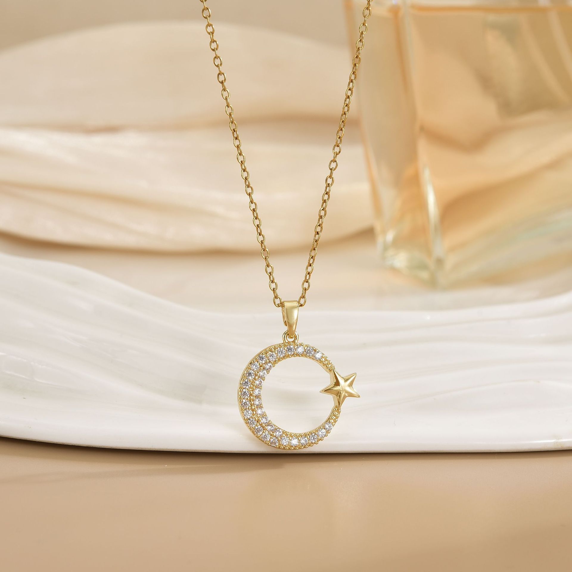 High-End Titanium Steel Zircon Necklace