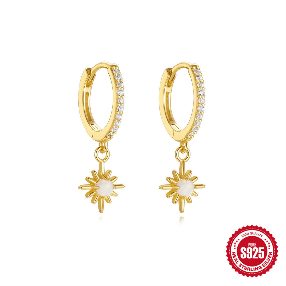 S925 Sterling Silver Twist Ring XINGX Eardrop Earring