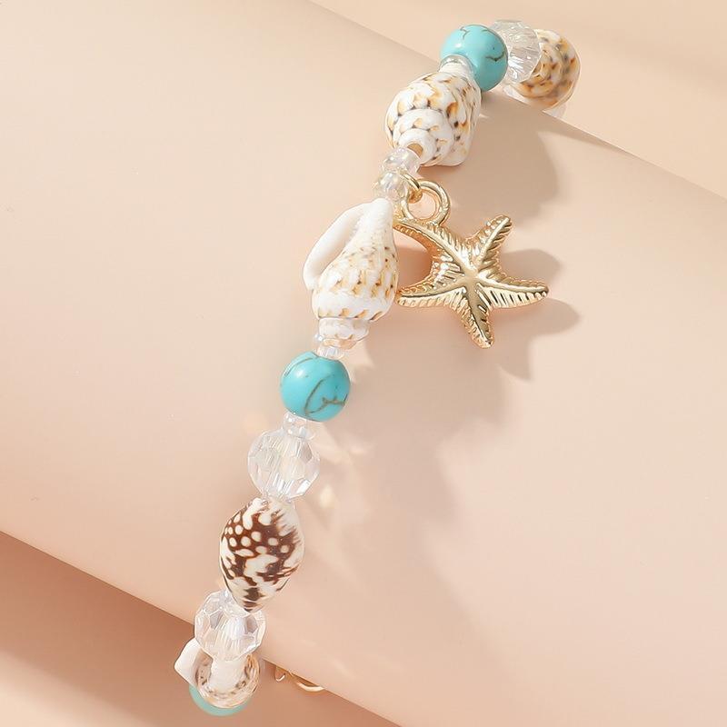Turquoise Starfish Shell Bracelet