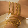 Luna Link Stainless Steel golden Bracelet