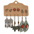 Bohemian Ethnic Exquisite Water Drop Leaves Lovely Electroplated Beaded Earrings