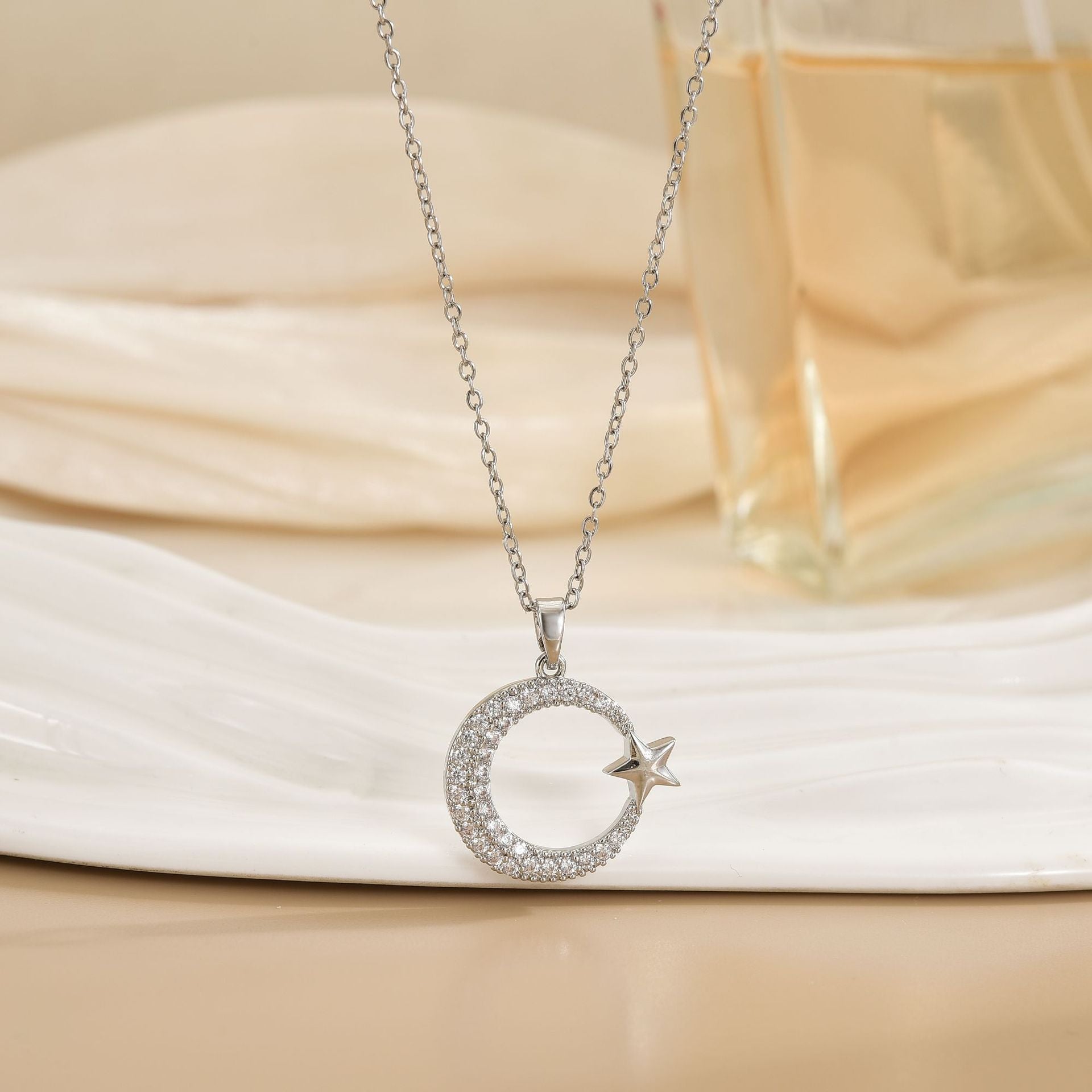 High-End Titanium Steel Zircon Necklace