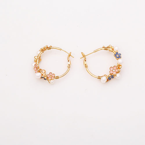 Blooming Pearl Flower Earrings