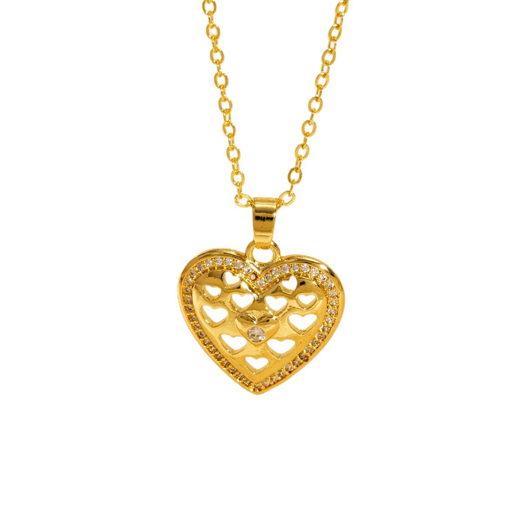 Diamond-encrusted Heart Necklaces