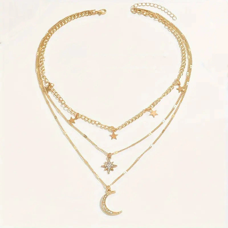 Celestial Glow Multi-Layer Necklace