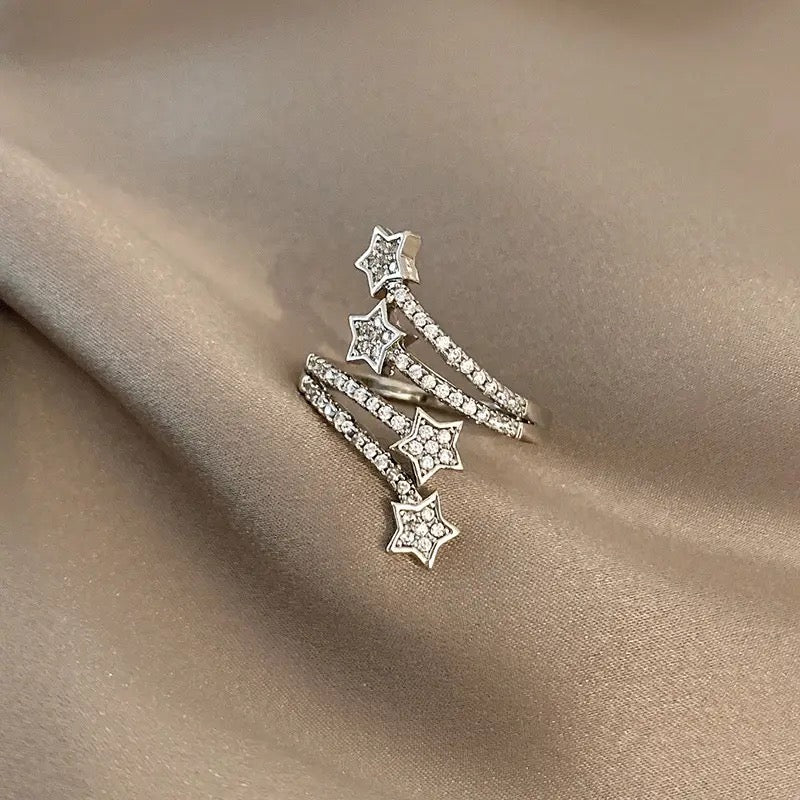 Celestial Rose Gold Star Ring