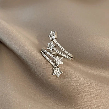Celestial Rose Gold Star Ring