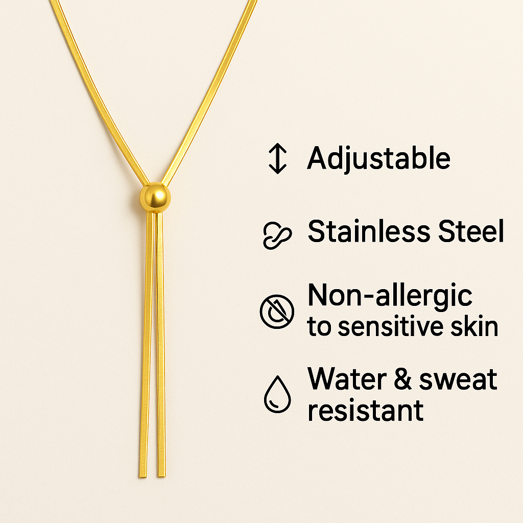 Nova Line Adjustable Gold Snake Chain Necklace