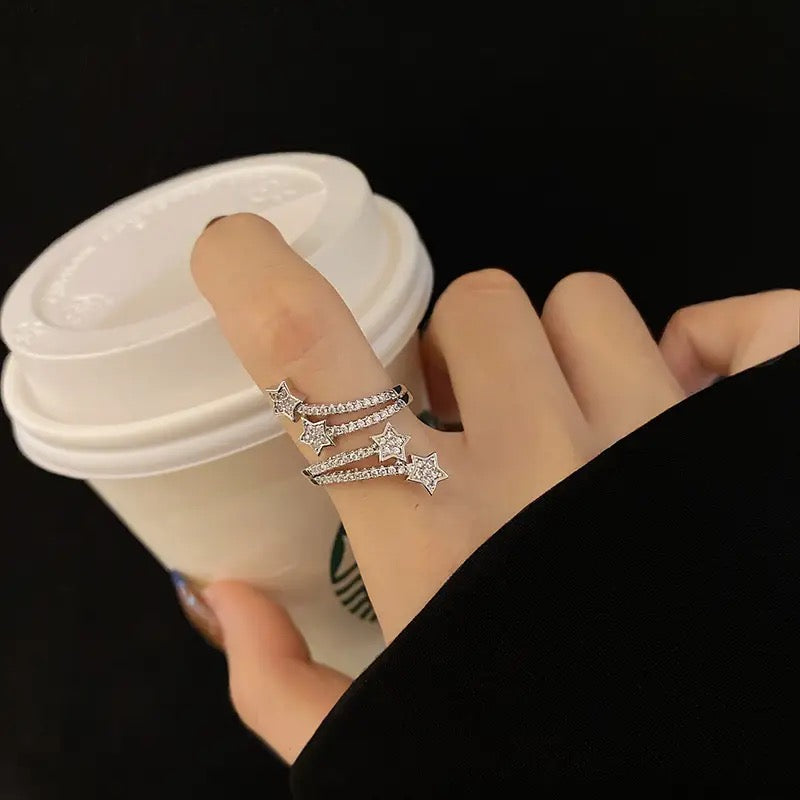 Celestial Rose Gold Star Ring
