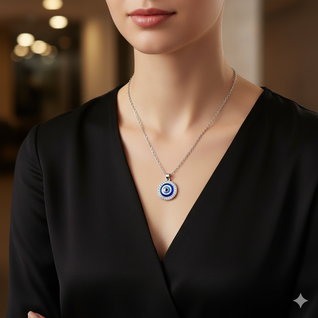 Evil eye classic chain pendant