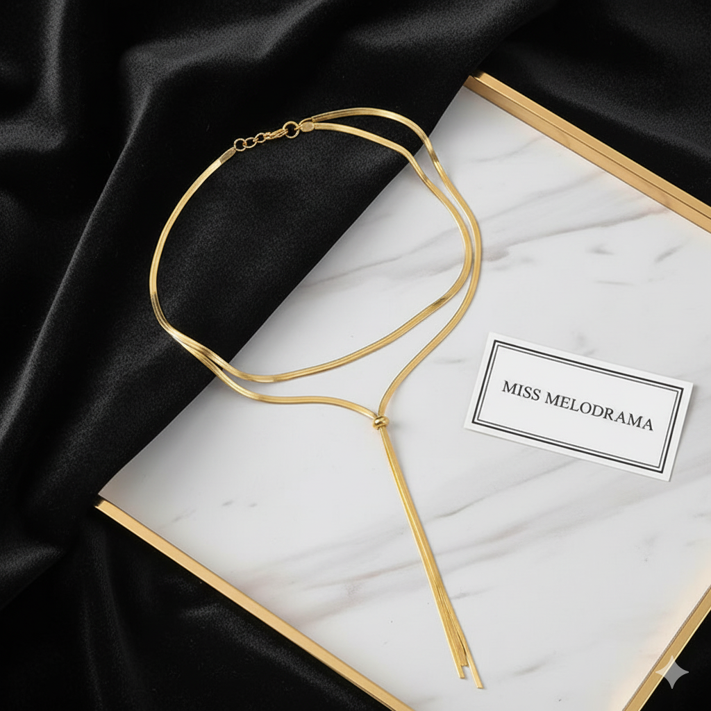 Nova Line Adjustable Gold Snake Chain Necklace