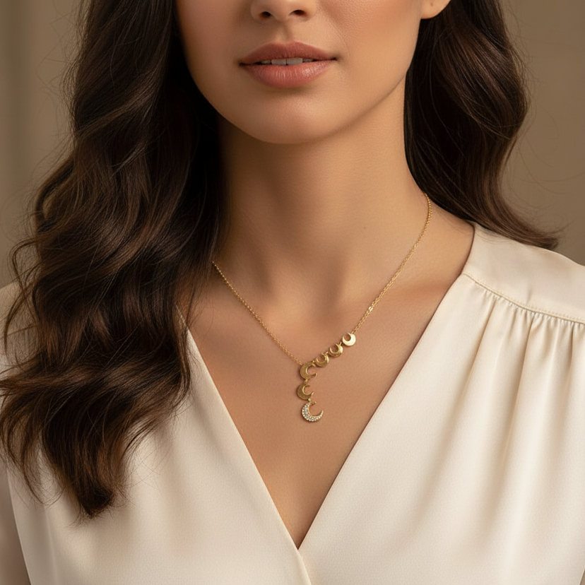 Vintage Moon Collares Necklace